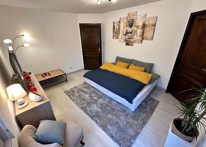 F2 Florival 45m2, Avec Terrasse, Route Du Vin Et Free Parking شقة غيبووييه