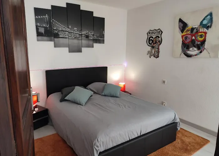 شقة F2 Florival 45m2, Avec Terrasse, Route Du Vin Et Free Parking غيبووييه